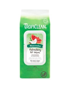 TropiClean Watermelon 2-in-1 Wipes 100ct